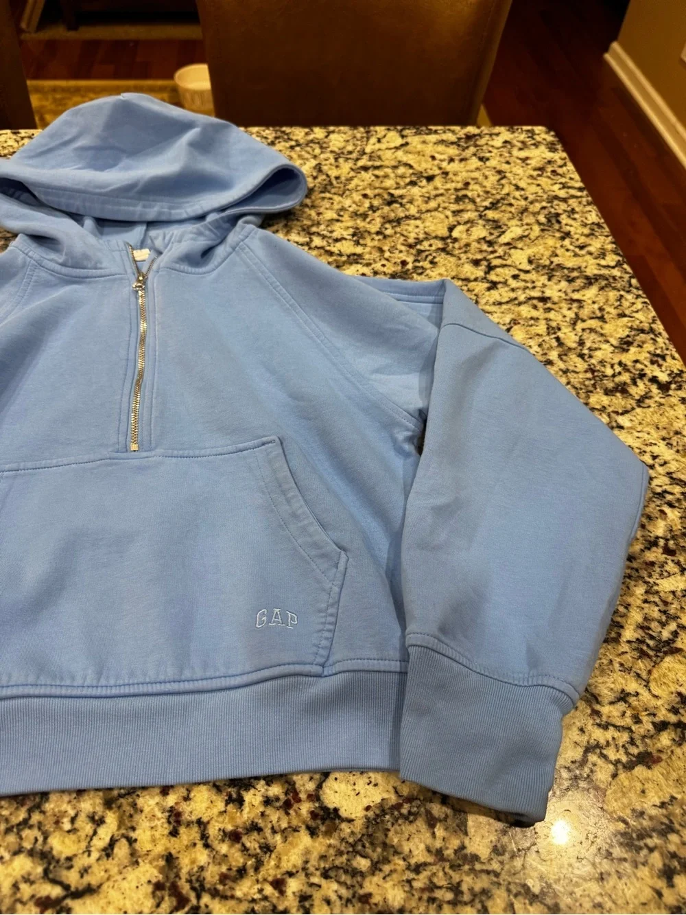 GAP kids Sky Blue Quarter-Zip Hoodie Kids 12/XL